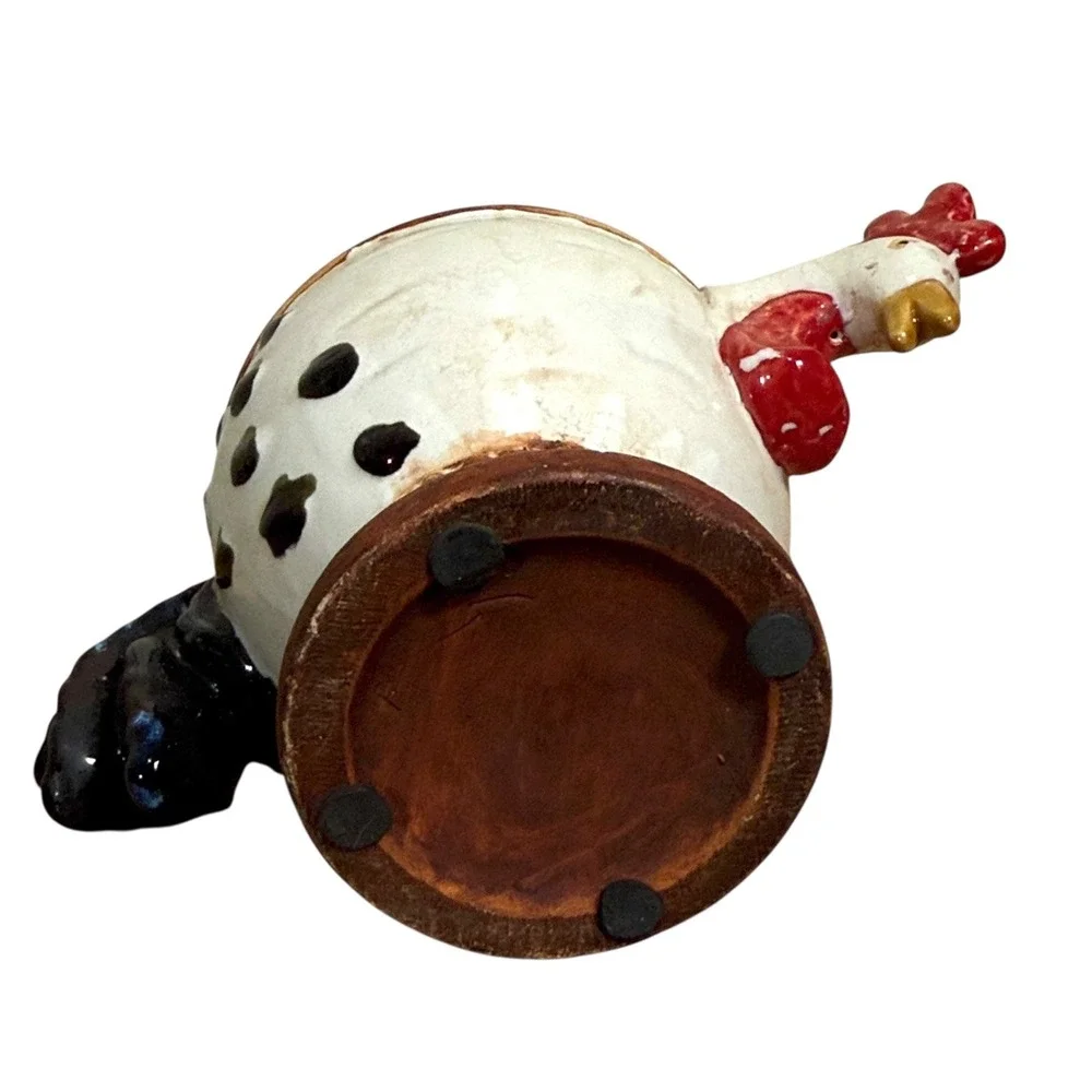 Rustic Ceramic Rooster Planter Pot Farmhouse Country‎ Garden Farmhouse Decor